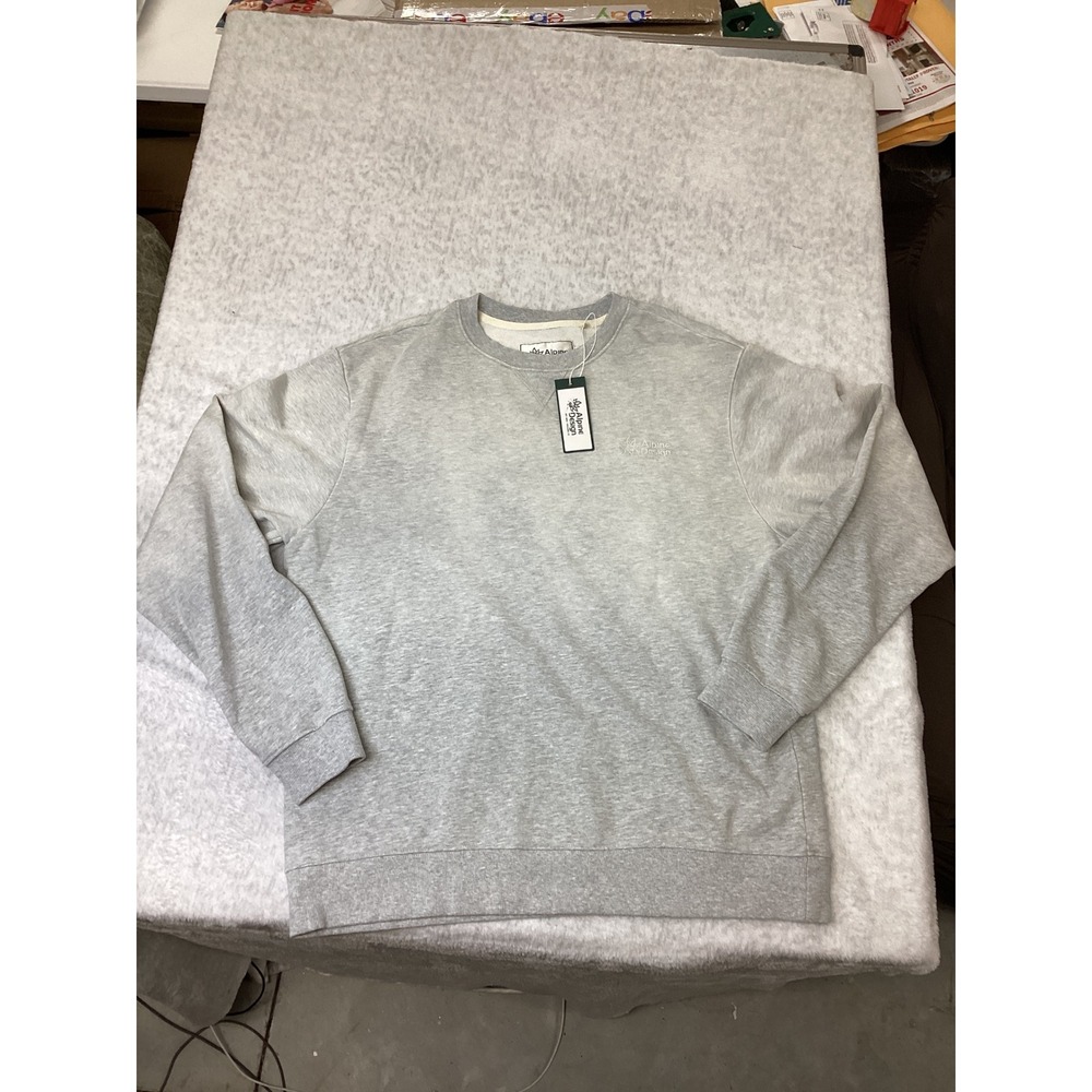 Alpine Design Mens XL French Terry Crewneck Sweatshirt Medium Gray  NWT.
